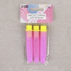 Игла для поднятия петель, с колпачком, 14 см, d=0.8 мм, розовая, жёлтая - Фото 4