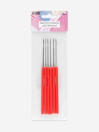 Игла для поднятия петель, 15 см, красная (комплект 6 шт) - фото 60879454