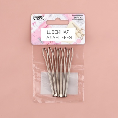 Приспособления для облегчения вдевания резинки, 7.5×0.7 см, 6 шт.