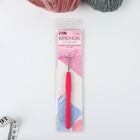 Крючок для вязания, с силиконовой ручкой, d = 3 мм, 14 см, цвет розовый - Фото 3