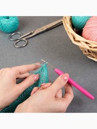 Крючок для вязания, с силиконовой ручкой, d=3 мм, 14 см, МИКС - Фото 12