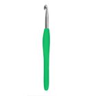 Крючок для вязания металлический, с силиконовой ручкой, d=6мм, 14см, цвет МИКС - Фото 3