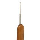 Крючок для вязания металлический, с деревянной ручкой, d=0,6мм, 13,5см - Фото 2