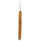 Крючок для вязания металлический, с деревянной ручкой, d=1,25мм, 13,5см - Фото 3