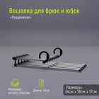 Вешалка для брюк и юбок Доляна, 34×18×17 см, 5 спиц, раздвижная, цвет хромированный - Фото 1