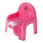 Горшок-стульчик с крышкой, цвет розовый - Фото 1