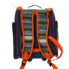 Рюкзак школьный на молнии "Маленькие треугольники", 1 отдел, 3 наружных кармана, синий - Фото 3