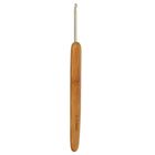 Крючок для вязания металлический, с деревянной ручкой, d=2,5мм, 13,5см - Фото 3