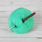 Крючок для вязания, с силиконовой ручкой, d = 5,5 мм, 14 см, цвет МИКС - Фото 1