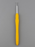 Крючок для вязания, с силиконовой ручкой, d=3.5 мм, 14 см, МИКС - Фото 2