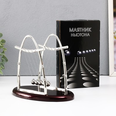 Маятник настольный антистресс «Шары Ньютона. Колыбель техно», овал, 10.5×18×13.5 см