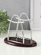 Маятник настольный антистресс «Шары Ньютона. Колыбель техно», овал, 18.5×22.5×14 см - Фото 4