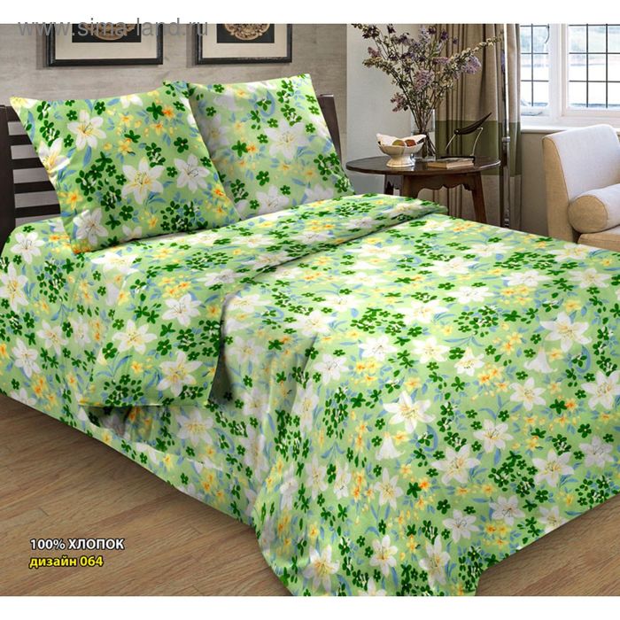 Постельное бельё Добрые традиции 1,5 сп., размер 150х215 см, 145х215 см, 70х70 см - 2 шт., бязь, 105 г/м2 - Фото 1