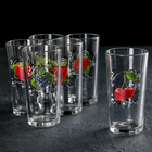 Набор стаканов для сока 200 мл "Ягоды", 6 шт, рисунок МИКС - Фото 1