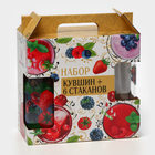 Набор питьевой «Ягодный фреш», стеклянный, 7 предметов: кувшин 1.5 л, стаканы 230 мл, 6 шт, цвет микс - фото 25260851