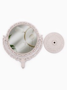 Зеркало декоративное, с увеличением х2, двустороннее, 17.5×23 см, (d=12.5 см), бежевое - Фото 4