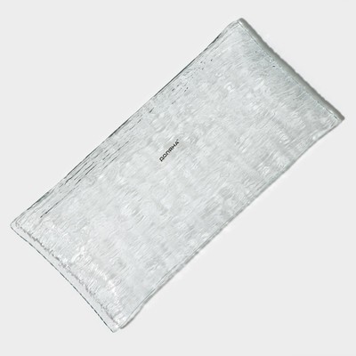 Блюдо сервировочное Доляна «Текстура», 25.5×12.5 см, стекло, прозрачное