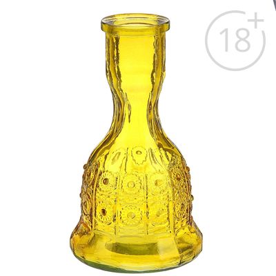 Колба-ваза для кальяна "Яркость", разъём 4,5 см, h=26 см, жёлтая