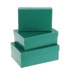Набор коробок 3 в 1 "Зеленый однотонный" - Фото 1