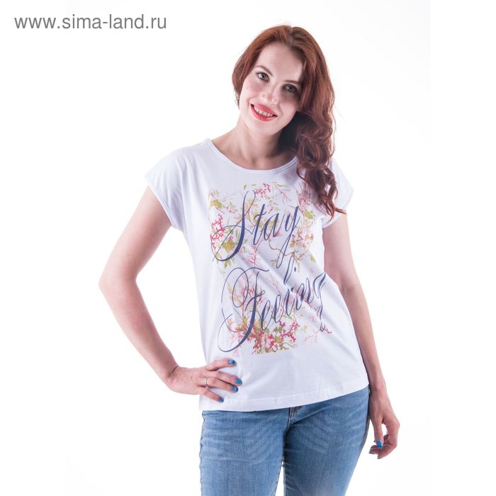 Футболка женская, размер 46, цвет белый - Фото 1