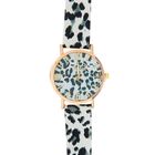 Часы наручные женские, принт под леопарда на циферблате и ремешке, серый - Фото 2