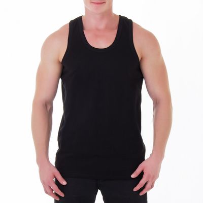 Майка мужская, размер 52, цвет чёрный