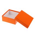 Набор коробок 3 в 1 "Оранжевый однотонный", 19 х 19 х 9,5 - 15,5 х 15,5 х 6,5 см - Фото 2