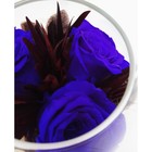 Композиция в вазе, розы синие, 9 х 9 х 8 см - Фото 3