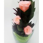 Композиция в вазе "Мунглинг", розы розовые, 10 х 10 х 25 см - Фото 3