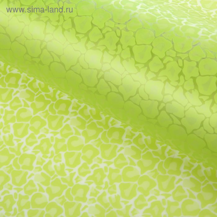 Плёнка для цветов и подарков "Узор", зелёный, 60 х 60 см - Фото 1