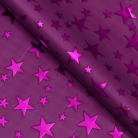 Пленка голография "Звёзды", фиолетовый, 70 х 100 см