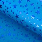 Пленка голография "Звёзды", синий, 70 х 100 см - фото 10963576