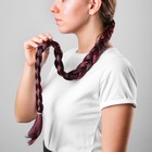 Коса на резинке «Баклажан», длина 70 см - Фото 1