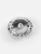 Пуговица декоративная, d=30 мм, цвет серебряный, чёрный - Фото 4