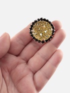 Пуговица декоративная, d=30 мм, цвет золотой, чёрный - Фото 2