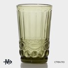 Набор стаканов стеклянных Magistro «Ла-Манш», 350 мл, 8×12,5 см, 6 шт, цвет зелёный - фото 4557943