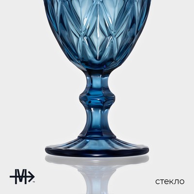 Бокалы для вина Magistro «Круиз», 250 мл, 8×15.3 см, набор 6 шт., стекло, синие