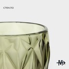 Набор бокалов из стекла Magistro «Круиз», 250 мл, 8×15,3 см, 6 шт, цвет зелёный - фото 4557953