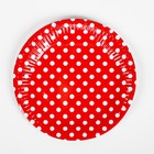 Набор для праздника «Горох», скатерть 180х108 см, 6 тарелок, 6 язычков, цвет красный - Фото 3