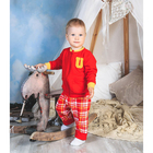 Комплект для мальчика (брюки, толстовка), рост 92 см, цвет красный (арт. 116-М) - Фото 1