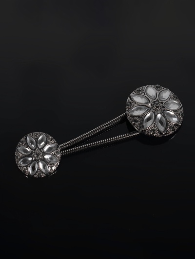 Декоративная застёжка, d = 2,5/3 см, цвет чёрный