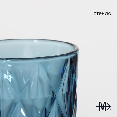 Стаканы Magistro «Круиз», 350 мл, 8×12.5 см, набор 6 шт., стекло, синие