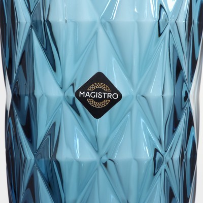 Стаканы Magistro «Круиз», 350 мл, 8×12.5 см, набор 6 шт., стекло, синие