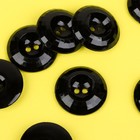 Пуговица декоративная «Грань», 2 прокола, d = 28 мм, цвет чёрный - Фото 2