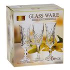 Набор бокалов стеклянных для шампанского «Венеция», 180 мл, 6×19 см, 6 шт - Фото 3