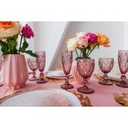 Набор бокалов из стекла Magistro «Круиз», 250 мл, 8×15,3 см, 6 шт, цвет розовый - фото 4557978