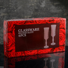 Набор бокалов стеклянных для шампанского 180 мл "Рассвет", 6х20 см, 6 шт - Фото 2