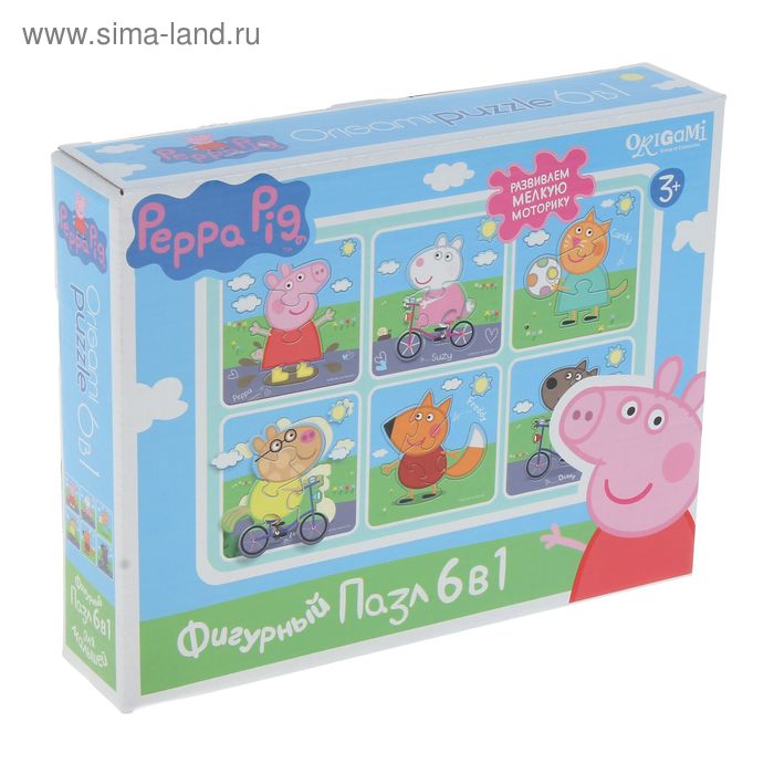 Пазл фигурный "На прогулке", 6 в1 - Фото 1