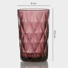 Набор стаканов стеклянных Magistro «Круиз», 350 мл, 8×12,5 см, 6 шт, цвет розовый - Фото 2