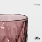 Набор стаканов стеклянных Magistro «Круиз», 350 мл, 8×12,5 см, 6 шт, цвет розовый - Фото 3